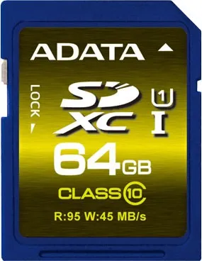 Adata 64GB Premier Pro Klasse 10 UHS-I SDXC