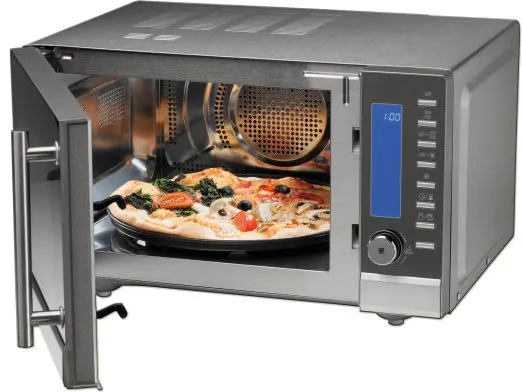 Aldi Edelstahl-Mikrowelle 4-in-1 2