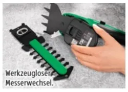 Aldi Gardenline Akku-Gras- und Strauchschere 2
