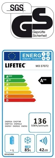 Aldi Lifetec Gefrierschrank MD 37072 3