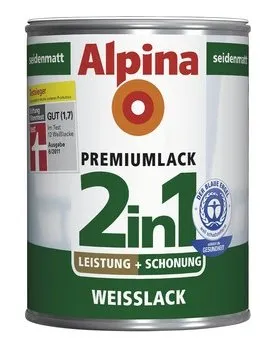 Alpina Premiumlack 2in1 Weißlack seidenmatt