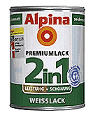 Alpina Premiumlack 2in1 Weißlack seidenmatt