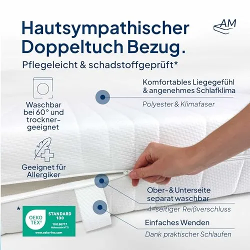 AM Qualitätsmatratzen 7 Zonen Gelmatratze 3