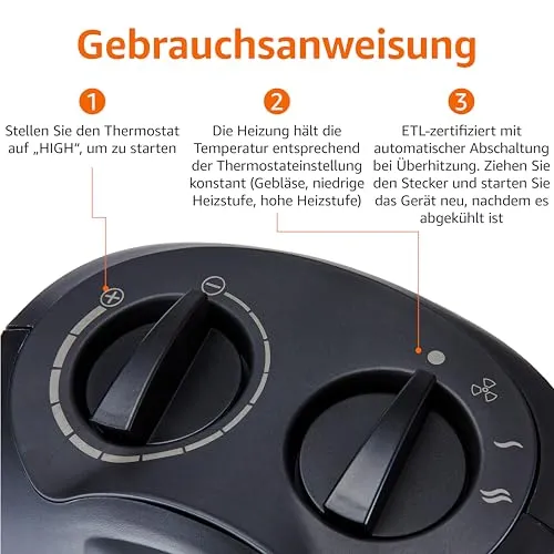 Amazon Basics Keramik-Standheizung 4