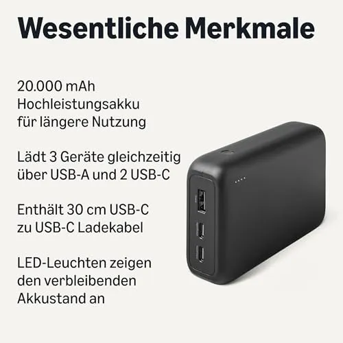 Amazon Basics Powerbank 20000mAh 2