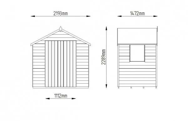 Apex Gartenhaus Druck OPA75DDHD 3