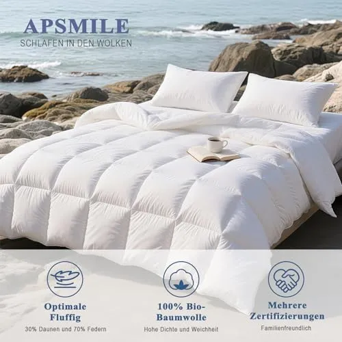 APSMILE Daunendecke 155x220
