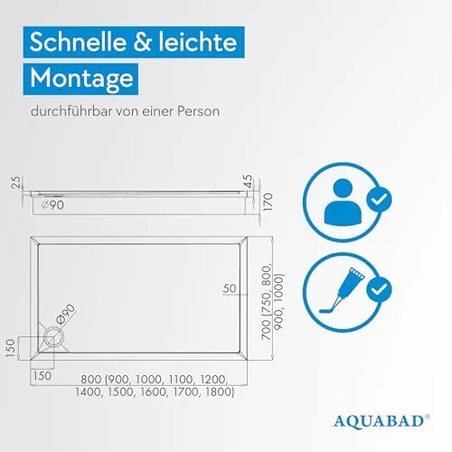 AQUABAD Duschwanne UC 5
