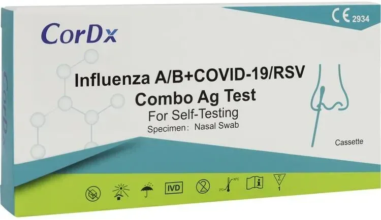 axnar CorDx Influenza A/B+COVID-19/RSV Combo Ag
