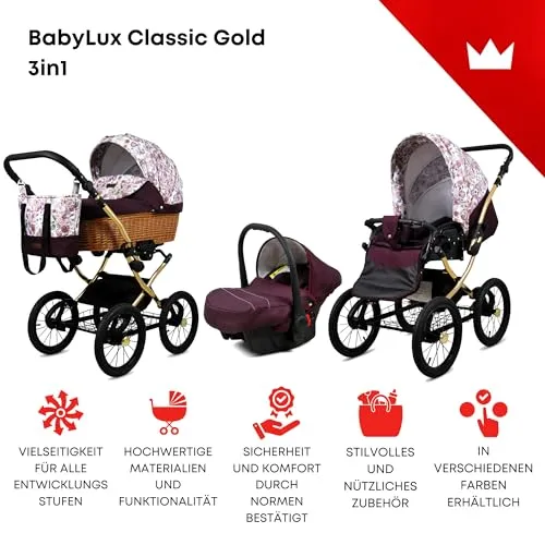 Babylux Kinderwagen 3in1 7