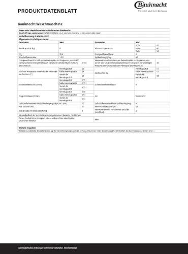 Bauknecht B WM 9A12 BC 5