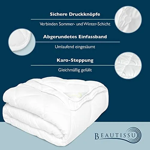 Beautissu Bettdecke und Kissen Set 4 Jahreszeiten 3