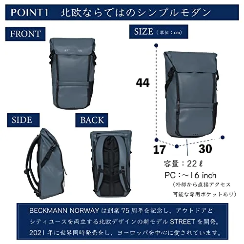 Beckmann Street Light Backpack 22L 2