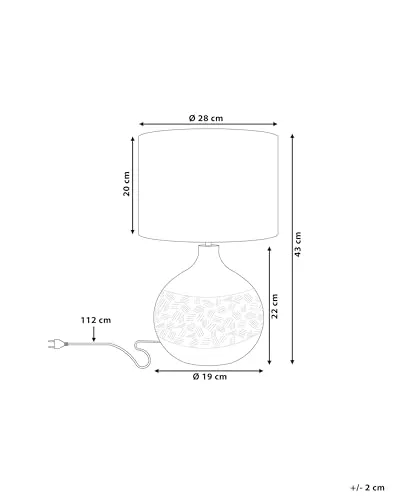 Beliani Tischlampe 3