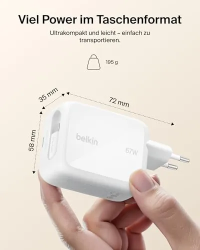 Belkin USB C Ladegerät 67W 5