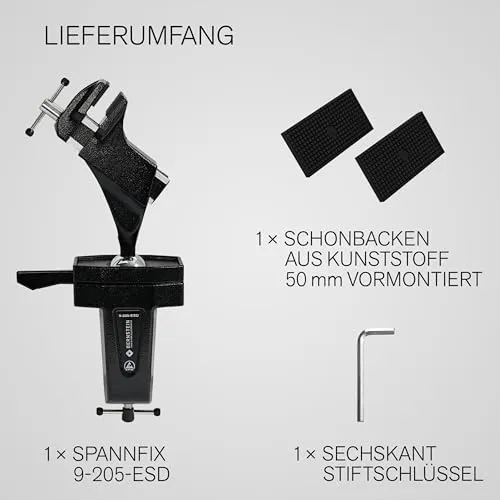 Bernstein ESD Kugelgelenk-Schraubstock 4