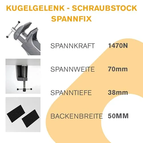 Bernstein ESD Kugelgelenk-Schraubstock 6