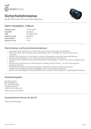 BerryBase Teleobjektiv UC 4