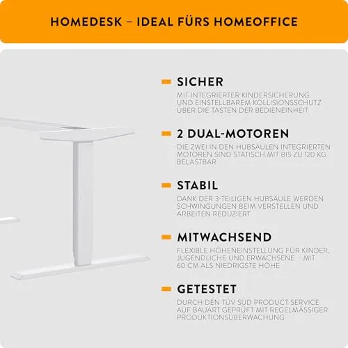 boho office Höhenverstellbarer Schreibtisch UC 3