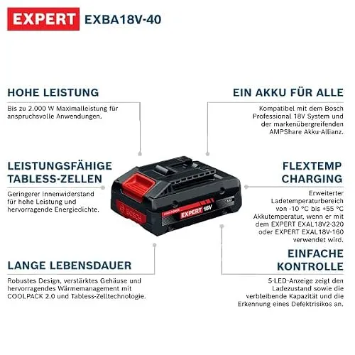Bosch EXPERT 18V EXBA18V-40 2