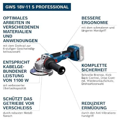 Bosch GWS 18V-11 S 2
