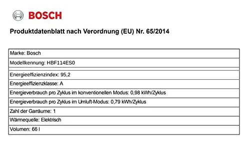 Bosch HBF114ES0 7