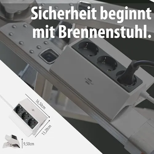 Brennenstuhl Klemmbare Steckdosenleiste 5