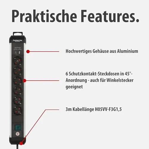 Brennenstuhl Premium-Alu-Line UC 3