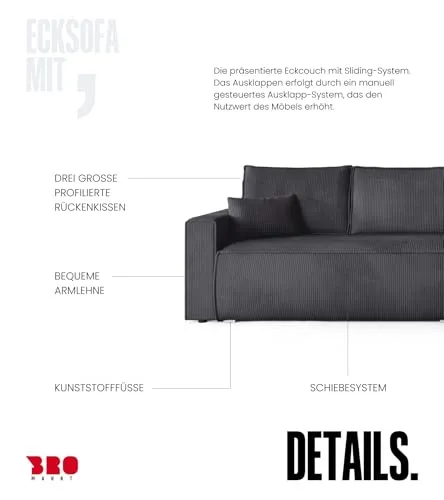 BROMARKT Ecksofa UC 6