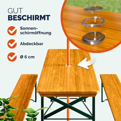 Casaria Bierzeltgarnitur 170cm 4