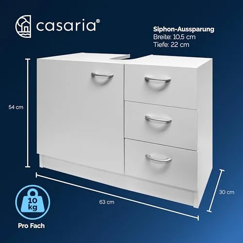 Casaria Waschbeckenunterschrank 2