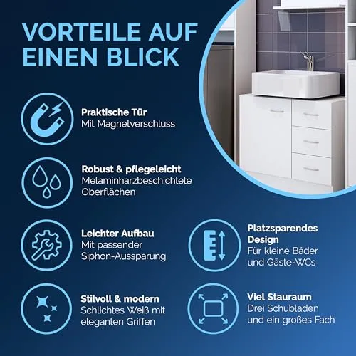 Casaria Waschbeckenunterschrank 6