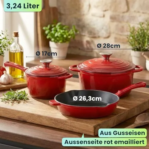 Casativo Gusseisen Topfset 3