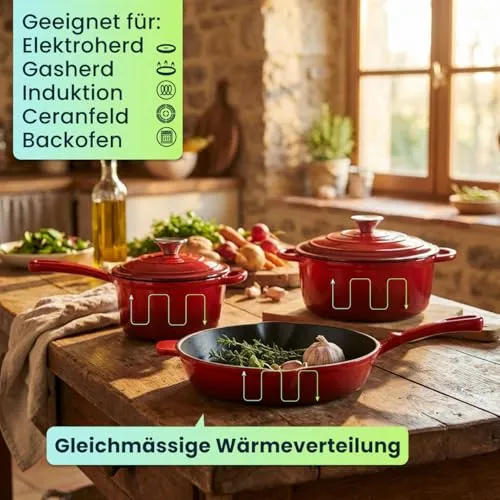 Casativo Gusseisen Topfset 4