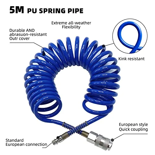 CCLIFE Druckluftspiralschlauch UC 2