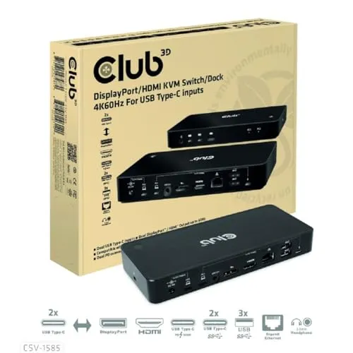Club 3D KVM Switch UC 2