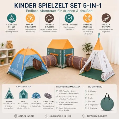 COIL Kinderzeltgarnitur 5in1 2