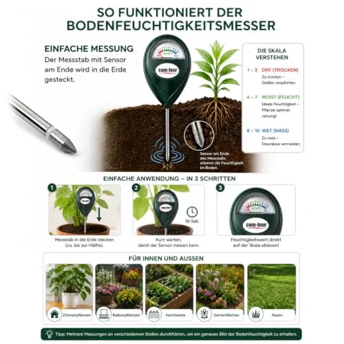 com-four Bodenfeuchtigkeitsmesser 2