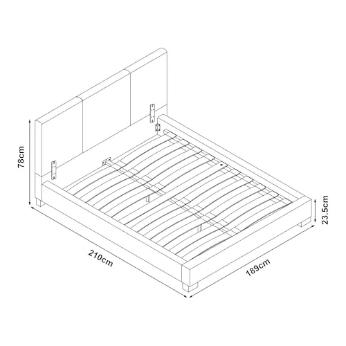 Corium Modernes Kunstlederbett UC 2