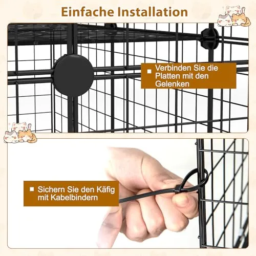 COSTWAY Katzenkäfig 4-stöckig 5