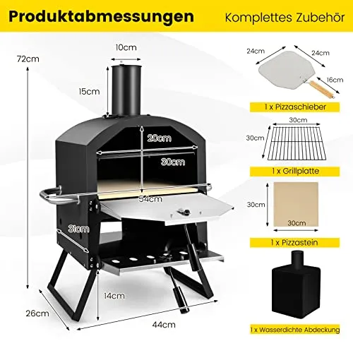 COSTWAY Pizzaofen UC 6