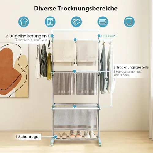 COSTWAY Wäscheständer UC 3