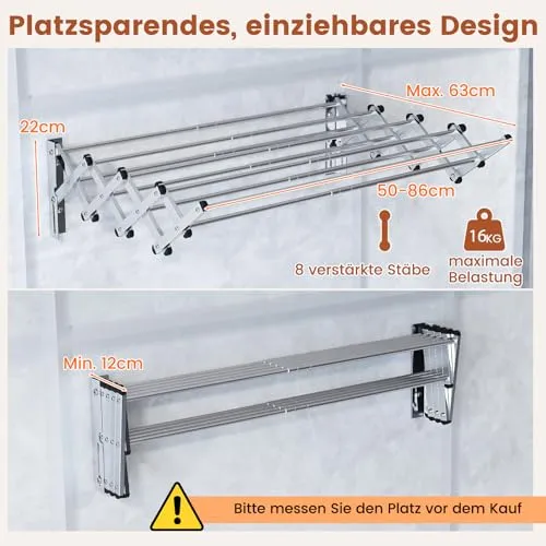 COSTWAY Wandtrockner UC 6