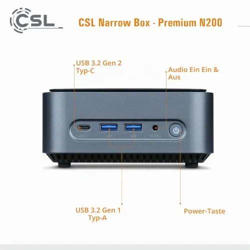 CSL-Computer Mini PC Narrow Box Premium 2