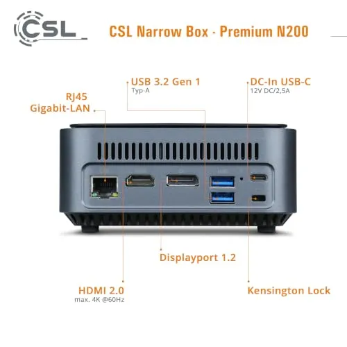 CSL-Computer Mini PC Narrow Box Premium 3
