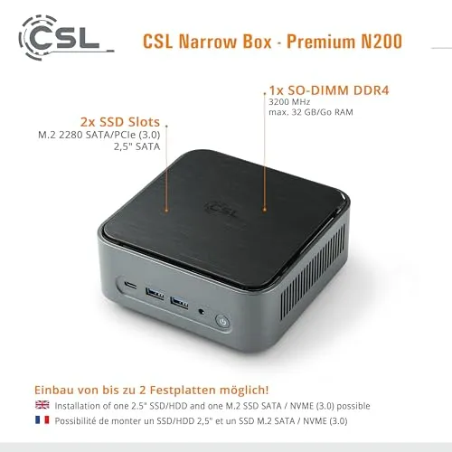 CSL-Computer Mini PC Narrow Box Premium 4