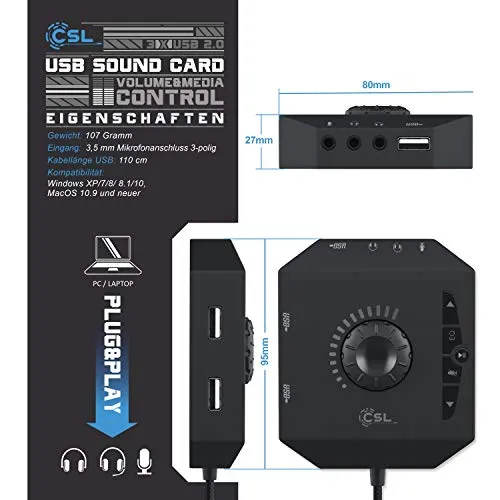 CSL USB Soundkarte 2