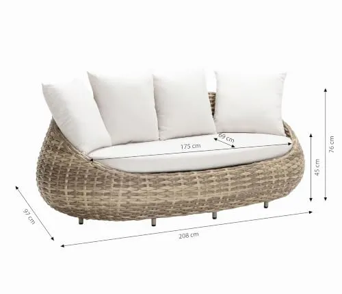 Dehner Lounge-Sofa Tulum 2