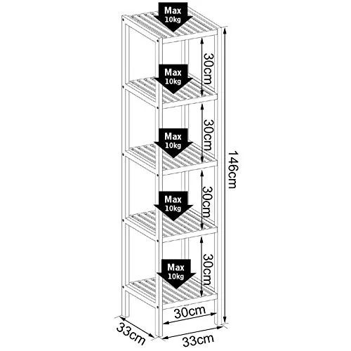 Dibea Badezimmerregal 3