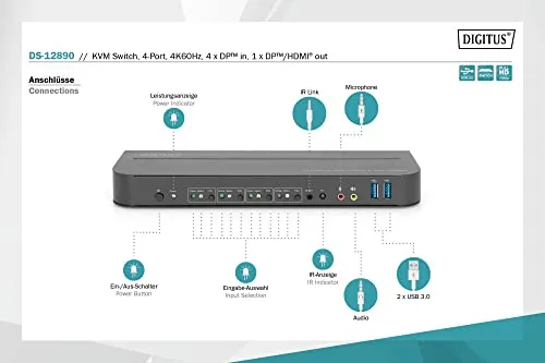 DIGITUS KVM-Switch 3
